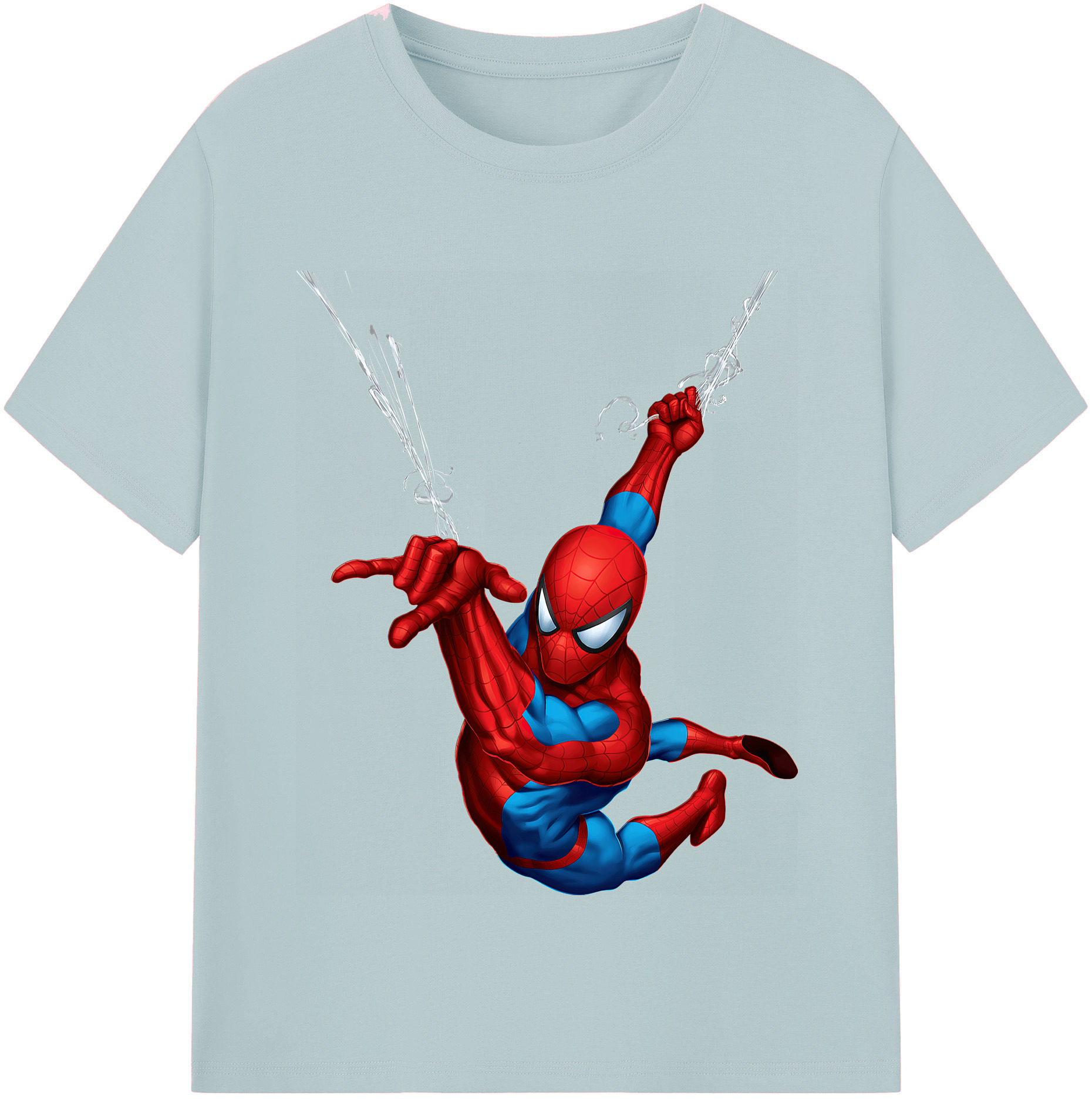 （画像用） Spider Man スパイダーマン 綿100％半袖Tシャツ（フロントプリント）